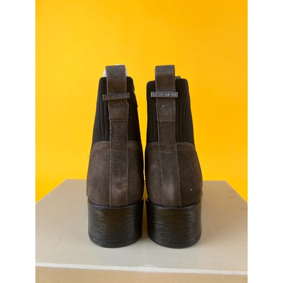 Reaction Kenneth Cole Salt Stretch Booties Womens 8 M Concrete Suede Heeled NWB - Picture 4 of 11